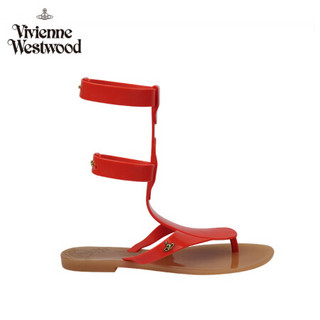 VIVIENNE WESTWOOD(薇薇安威斯特伍德)奢侈品 新品西太后女鞋女装平底凉鞋 橙色/红色 usa7