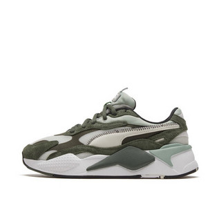 PUMA彪马官方 新款男女同款情侣迷彩缓震休闲鞋 RS-X CAMO 375558 烟灰色-墨绿色-绿色 01 43