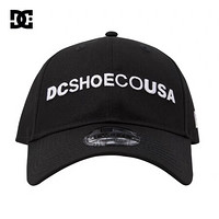 DCSHOES CHALK 19秋冬新款时尚潮流字母刺绣男女帽鸭舌帽 ADYHA03894 黑夹白色-KVJ0 M(50-60cm)