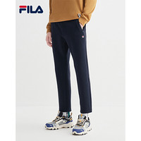 FILA 斐乐官方男子针织长裤2020秋季新款简约修身潮流时尚下装男 传奇蓝-NV 180/88A/XL