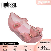 mini melissa梅丽莎2020春夏新品立体蝴蝶装饰可爱小童凉鞋32849 闪粉色/粉色 12