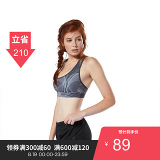 Reebok锐步女子训练内衣OSR HERORACER时尚轻便健身运动文胸FKS80 DP6602-蓝灰色 A/L