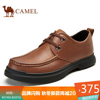 骆驼（CAMEL） 商务正装软底时尚休闲系带通勤皮鞋男 A032155470 土黄 38