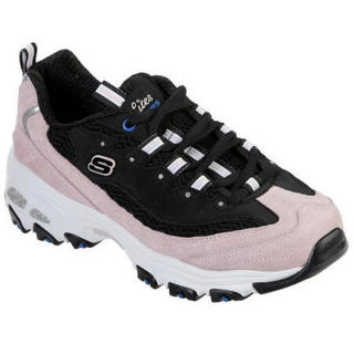 SKECHERS斯凯奇女鞋DLites松糕鞋厚底运动鞋减震老爹鞋13171 Black/Pink 10