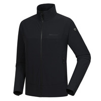 诺诗兰秋冬户外男式弹力防泼水连帽外套 GF085595 纯黑色 M