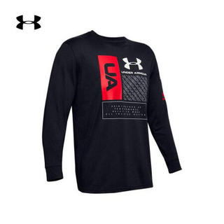 安德玛官方UA Multi男子运动长袖T恤Under Armour1351623 黑色001 S