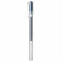 无印良品 MUJI 凝胶中性墨水圆珠笔/笔帽式/10支装 学生文具 蓝黑色 0.5mm