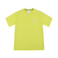 MLB男女通用短袖T恤情侣夏装NY洋基队韩版道奇队大标圆通领T 31TSS3 荧黄白标LA 95/M(偏大一码)