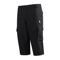 诺诗兰春夏户外男式经典素色多口袋休闲中裤 GQ085199 黑色 S