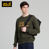 JackWolfskin/狼爪官方20春夏新品户外吸湿排汗干爽舒适透气圆领套头男士卫衣5720011 5720011-5100/深苔绿 M/180/100A