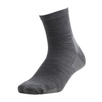 赛乐男女款日常生活系列柔软舒适美丽诺羊毛中筒袜-双包装17020 灰色 L/43-46