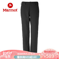 marmot/土拨鼠20春夏运动耐磨透气保暖M1软壳裤女户外 曜石黑001 8