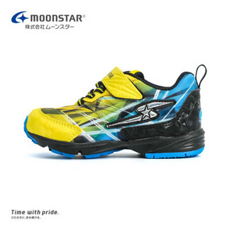 Moonstar月星 2020年新款 儿童运动鞋男童鞋女童跑步鞋中大童平衡车鞋小学生鞋子 黄色 内长18.5cm