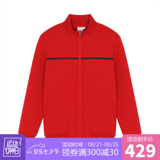 【20新品】乐卡克法国公鸡简约时尚休闲立领拉链开衫外套男 红色 M