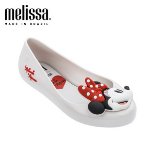 melissa梅丽莎2020春夏新品迪士尼米妮合作款低跟中童单鞋 黑色 内长21.5cm