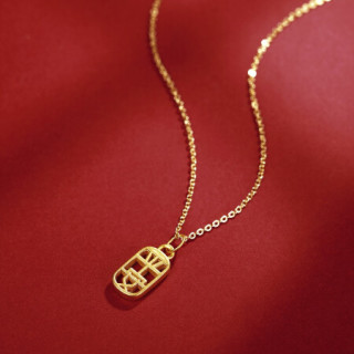 商品佐卡伊 黄金吊坠/项链 平安 足金999转运珠项链/吊坠送女友/朋友