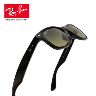 RayBan 雷朋太阳镜墨镜男女款渐变偏光开车司机镜0RB2132F可定制 901/76黑色框蓝绿色渐变偏光镜片 【定制单拍不发，镜片需另拍】尺寸55