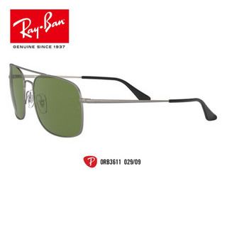 RayBan雷朋夏季新品太阳镜男款潮流前卫舒适偏光墨镜0RB3611可定制 029/O9哑光青铜色镜框绿色偏光镜片 尺寸60【定制单拍不发，镜片需另拍】