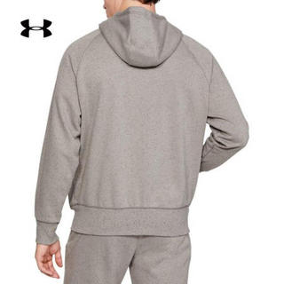 安德玛官方UA Speckled男子运动拉链连帽外套Under Armour1355630 灰色388 XL