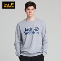 JackWolfskin/狼爪官方男士20春夏新品户外吸湿排汗干爽舒适透气圆领套头卫衣5720011 5720011-6046/幻影灰 XL  185/112A