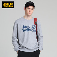 JackWolfskin/狼爪官方20春夏新品户外吸湿排汗干爽舒适透气圆领套头男士卫衣5720011 5720011-6046/幻影灰 M/180/100A