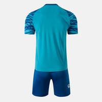 KELME卡尔美足球服套装 训练组队服短袖修身定制球衣K15Z203 3901583天蓝 3XL/190