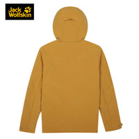 JackWolfskin狼爪官方外套男装20秋冬新款户外运动防风防泼水舒适软壳连帽夹克5320131 5320131-5205/琥珀金 XS 170/92A
