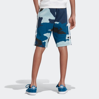 阿迪达斯官网 adidas 三叶草CAMO SHORTS大童装短裤 DW3836 多色/白 152CM