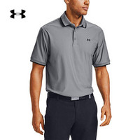 安德玛官方UA Playoff Pique男子运动Polo衫Under Armour1345459 灰色035 XXL