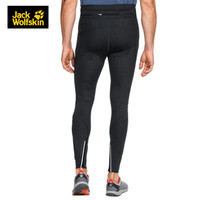 Jack Wolfskin/狼爪官方男士户外紧身排汗轻跑运动长裤1504261 1504261-7544/黑条纹 L