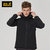 Jack Wolfskin/狼爪官方男士春季新品户外防风防溅水软壳外套1305851 1305851-6000/黑色 M 175/96A