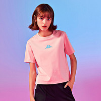 Kappa卡帕海贼王联名短袖2020新款女运动半袖夏休闲T恤K0A62TD43G 海贝粉-615 XL