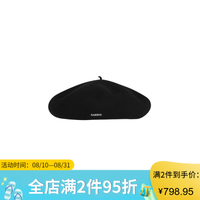 Kangol羊毛帽子男女贝雷帽画家帽纯色秋冬0252HT-1 Black S
