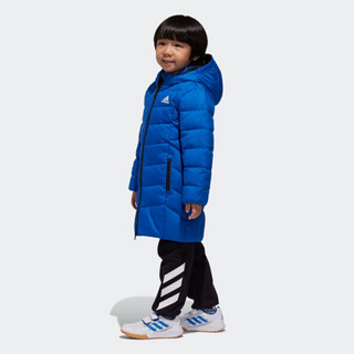 阿迪达斯官网adidas 小童装冬季训练运动连帽羽绒服DM7115 蓝/白 134CM