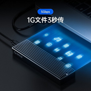 ORICO 奥睿科 M.2 NVMe/NGFF移动硬盘盒 转USB3.1雷速固态SSD外置盒子 条纹/