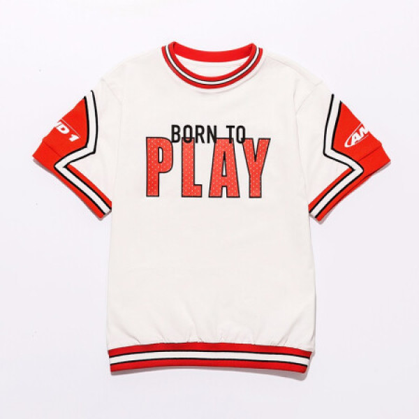 and1 kids 童装 女短袖t恤 baller舒适t恤2020春季新款女儿童短t恤kfb