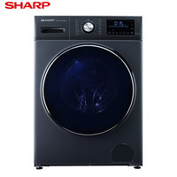 夏普(SHARP) 10公斤 全自动变频滚筒式洗衣机 空气洗 洗烘一体机XQG100-6369W-H 洗烘一体  10公斤