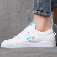 阿迪达斯 adidas三叶草休闲鞋男鞋女鞋2020夏新款透气低帮运动板鞋FY2259