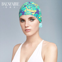 范德安女士时尚印花游泳帽 品质硅胶 柔软质感 加大空间 长发无忧BYM006 黄绿色