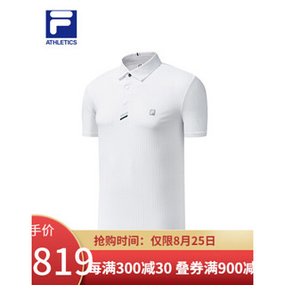 FILA ATHLETICS 斐乐男子短袖POLO衫2020夏季新款专业运动短POLO男 玉石白-WT 170/92A/M