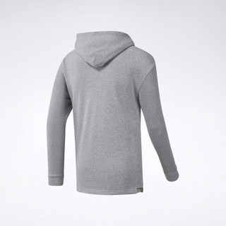 Reebok锐步 运动健身TE Twill FZ Hoodie男子连帽卫衣EC0791 EC0791_中麻灰色 A/M