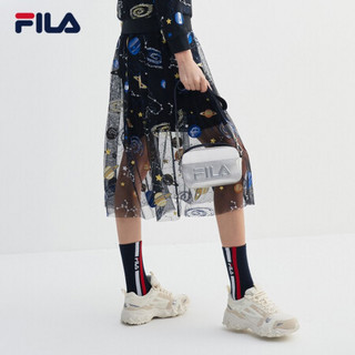 FILA 斐乐官方女子半身裙2020秋季新款时尚淑女绣花优雅休闲裙装 满绣-BK 165/66A/M