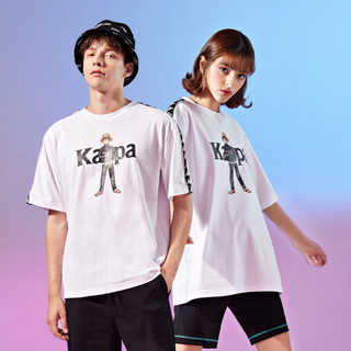 Kappa卡帕航海王俗称海贼王联名串标短袖2020新款女运动半袖夏T恤K0AY2TD45G 漂白-001 M
