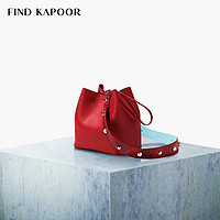 FIND KAPOOR梵德卡普尔时尚女包单肩斜挎包女水桶包FKR包银珍珠红