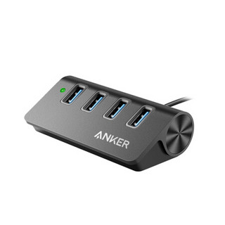 Anker USB3.0分线器 高速4口HUB扩展坞集线器 电脑笔记本台式机一拖四多接口转换器延长线 铝合金 可固定
