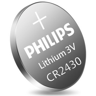 PHILIPS 飞利浦 CR2430 纽扣锂电池 3V 280mAh 2粒装