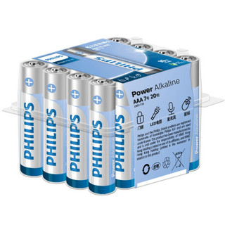 PHILIPS 飞利浦 LR03 7号碱性电池 1.5V 20粒装