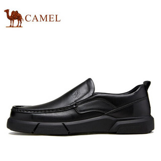 骆驼（CAMEL） 商务休闲鞋套脚乐福鞋男士圆头皮鞋 A032155480 黑色 44