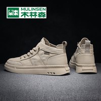 木林森男鞋秋季韩版百搭高帮鞋男2020新款潮流男士休闲板鞋潮鞋男