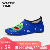 Watertime哇咚 浮潜鞋 女男儿童沙滩鞋袜防滑软底夏游泳速干潜水瑜伽溯溪涉水鞋袜 小绿豆 28/29码